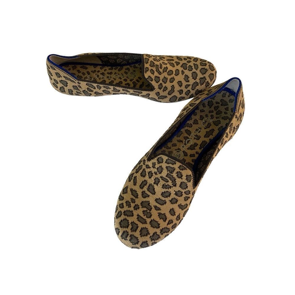 Rothy’s leopard round toe flats RETIRED size 8